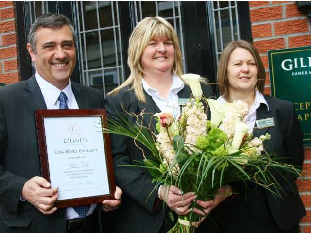 Helen celebrates 20 years with Gillotts