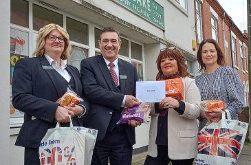 Gillotts staff are given food for thought as we hand over funds to help Salcare